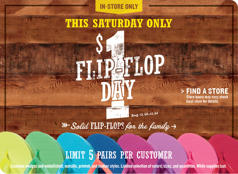 $1 Flip-Flops! Old Navy