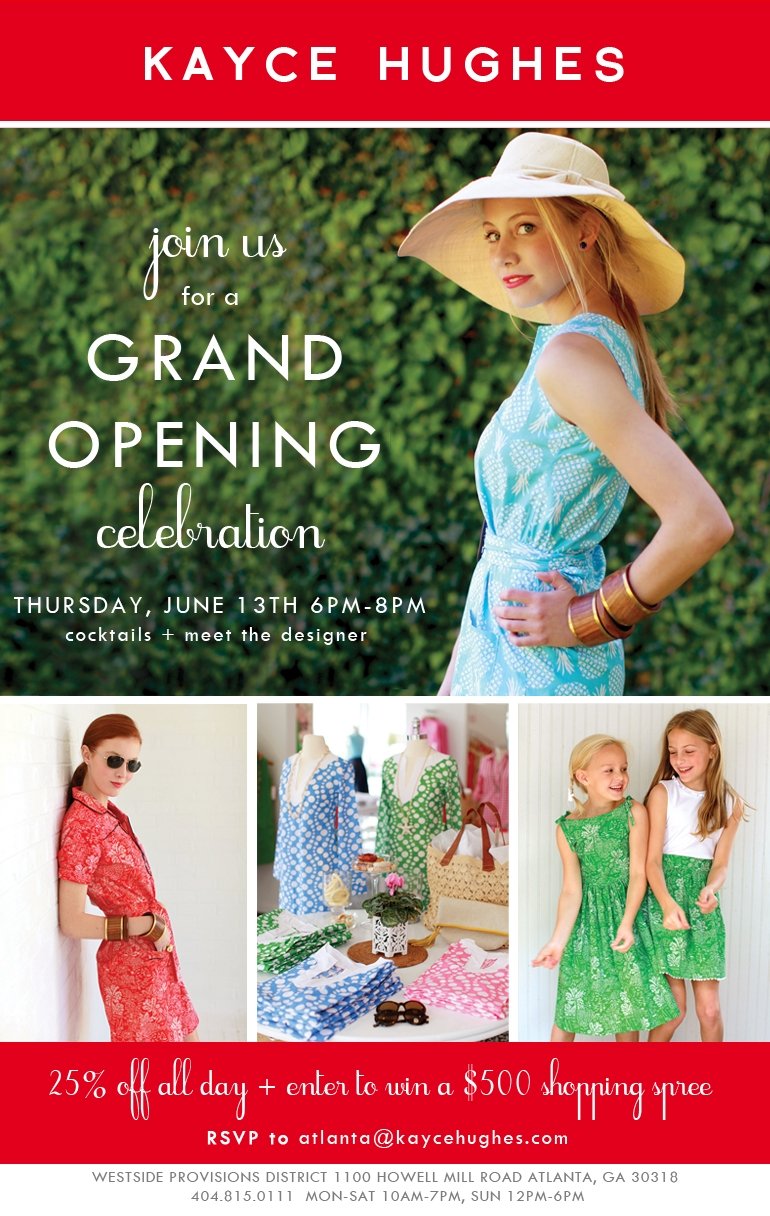Kayce Hughes Grand Opening – TONIGHT